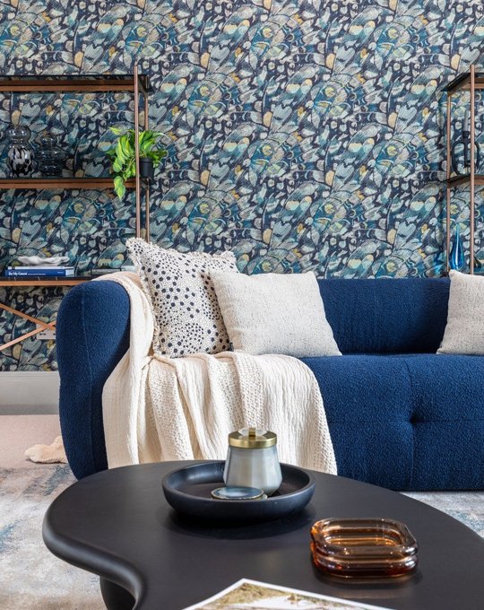 interior designer for property developers, luxury bold living room design