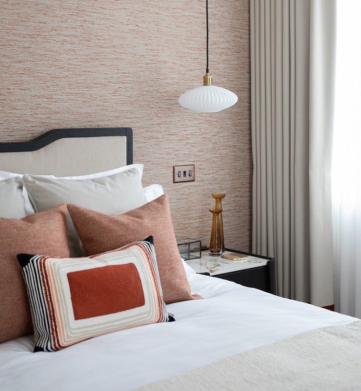 interior design in west london, luxury bedroom by interiorise